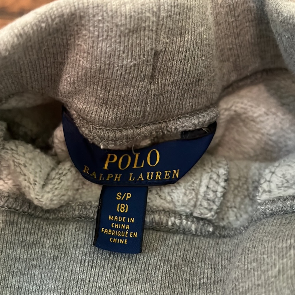 Boy’s Polo Ralph Lauren Light Gray Jogging Pants. Size S/8 - Picture 3 of 4